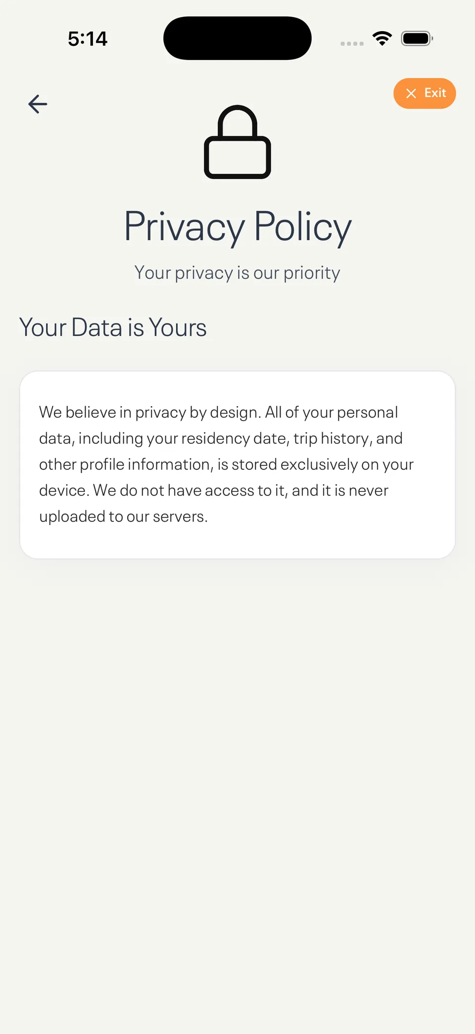 App screenshot